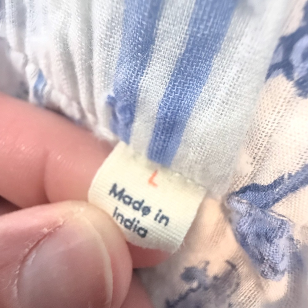 Roller Rabbit Lily Stripe Livy Pajama Sleep Set Blue‎ Size Large (E) - Picture 5 of 7